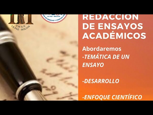 TALLER REDACCIÓN DE ENSAYOS ACADÉMICOS