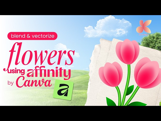 How to Blend and Vectorize Simple Flower in Affinity by Canva- Tutorial