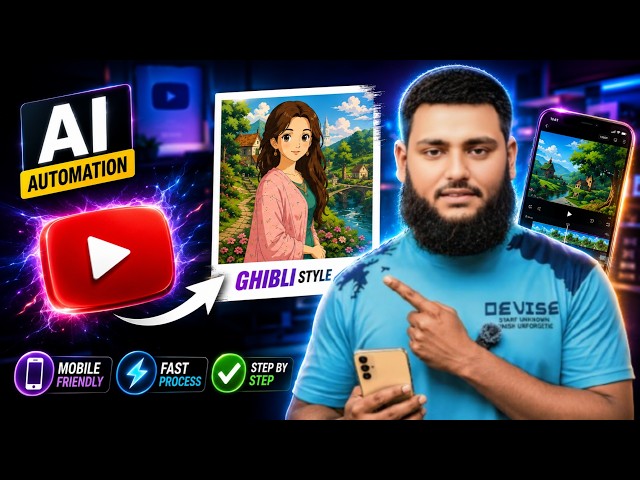 Create Ghibli Style AI Videos with Your Mobile | YouTube Automation Full Tutorial 2026