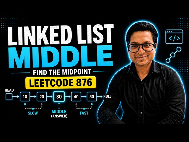 Find Middle of Linked List | LeetCode 876 | Day 25 | 100 Days of DSA with JAVA