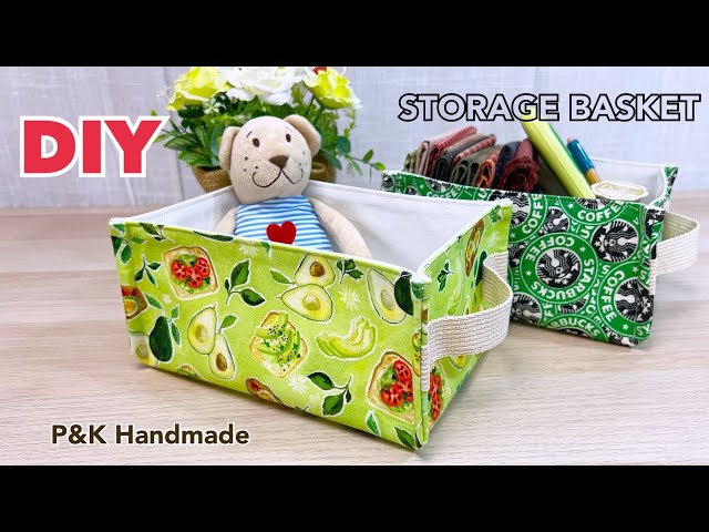 DIY🧵FABRIC STORAGE BASKET SEWING TUTORIAL | FABRIC BASKET MAKING IDEAS EASILY AT HOME |
