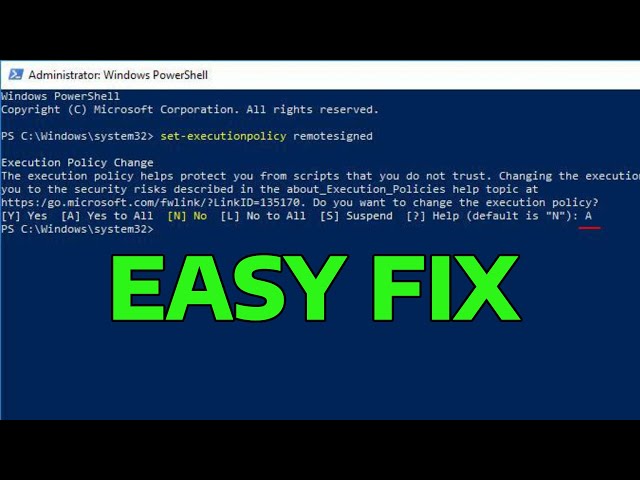 How To Fix Running Scripts is Disabled on This System in Powershell