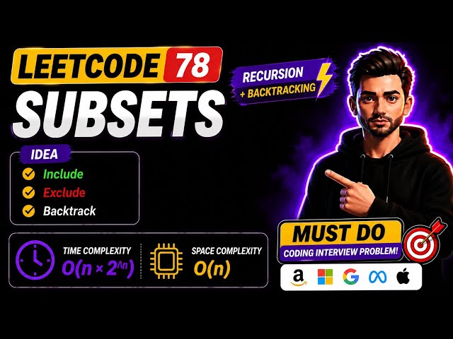 Subsets Problem Explained Step by Step ⚡ Leetcode 78
