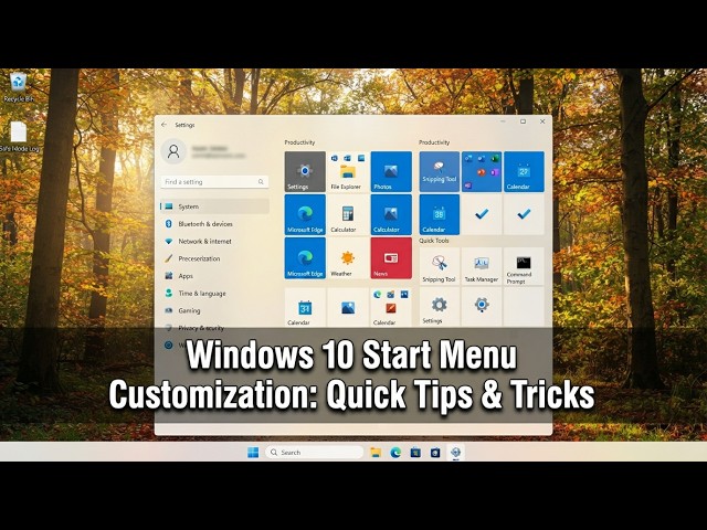 Windows 10 Start Menu Customization - Quick Tips and Tricks