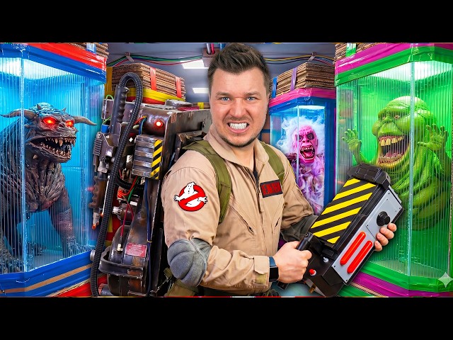 I Built Ghostbusters Cardboard Prison! To Capture World's Most Dangerous Ghosts!