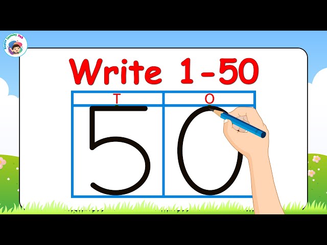 Number Writing 1 to 50 | Write 1 To 50 | Number Writing | Counting | Kids video | Learn Numbers