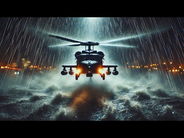 Helicopter Flight Ambience 🚁 + Rain Sounds 🌧️ for Deep Sleep & Focus
