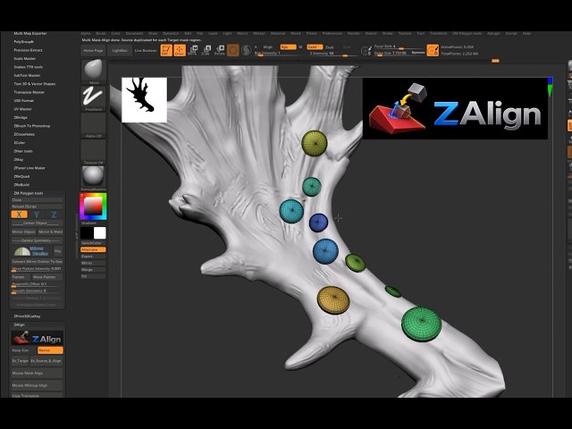 ZAlign plugin Zbrush Tutorial 2