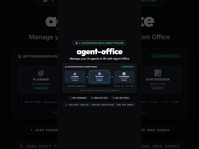 Manage your AI agents in 3D with Agent Office 🤖