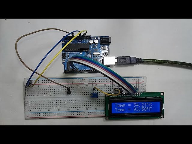 How to make a Digital Thermometer using Arduino, LM35 Temperature Sensor and LCD Display