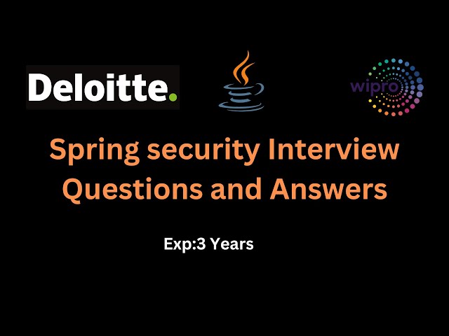 spring security interview questions and answers for experienced