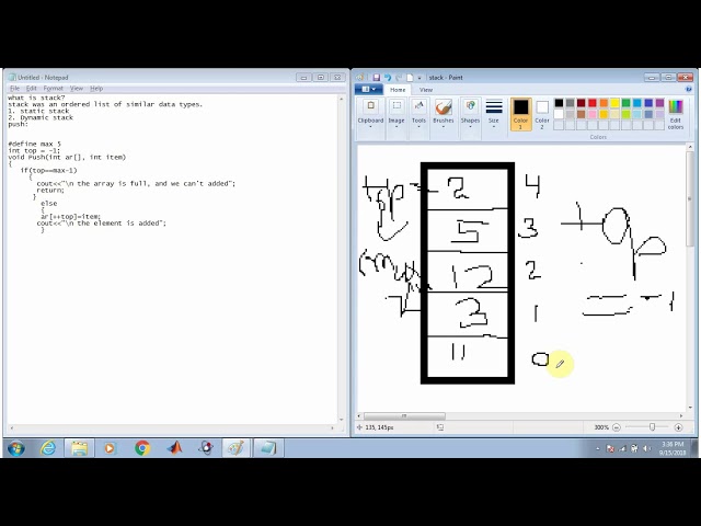 Static  Stack using C++