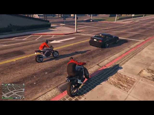 GTA V Free Roam bike crash fun