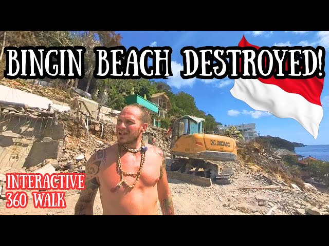 🇮🇩 360° 4K Bingin Beach Walk | Witnessing Bali’s Cliffside Destruction | Real Life in Uluwatu