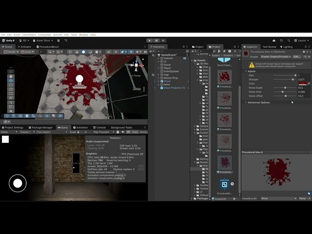 Procedural Blood Shader (Unity Shader Graph) #unity #gameassets #shaders
