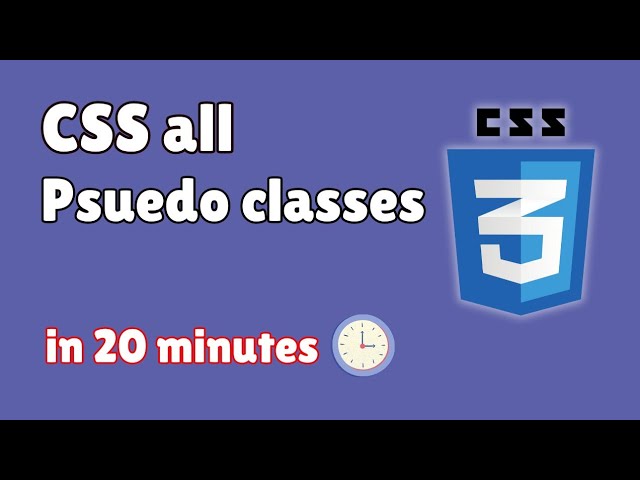 Learn Every CSS Selector In 20 Minutes 💻