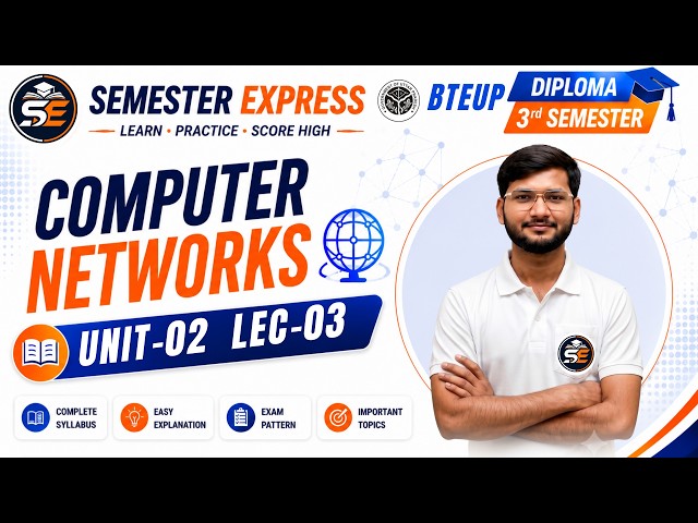 🔴 LIVE | Computer Network | Unit 2 Lecture 3 | Network Topology | BTEUP Diploma 3rd Semester