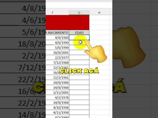 Aprende a calcular la edad usando la fecha de nacimiento en Excel 📅➡️🎂 ¡Es fácil y rápido! #ExcelTip