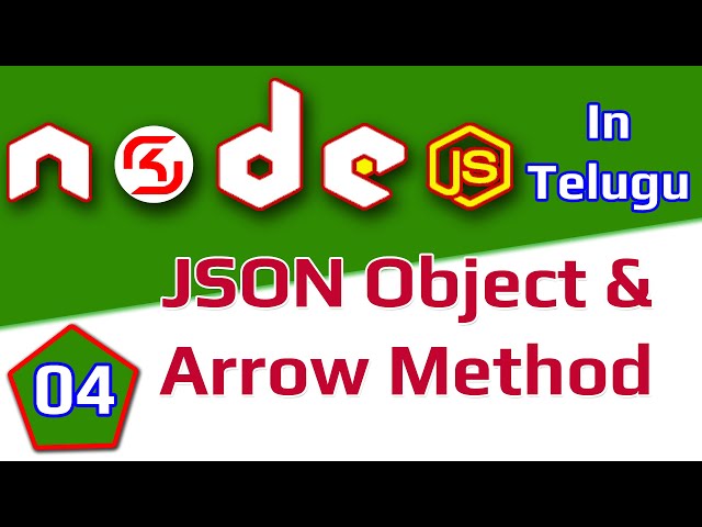 #NodeJS In Telugu #04 JSON Object and Arrow Method || #RSKHelpline