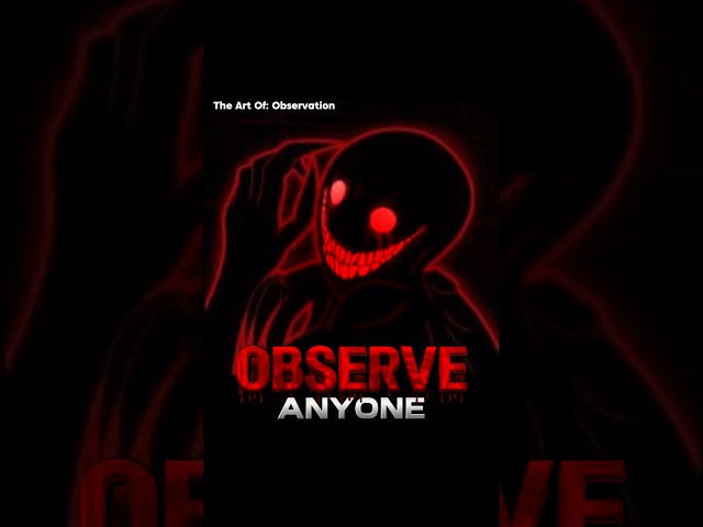 How to Observe Anyone 💀 | Dark Psychology tricks #darkpsychology #psychology #mindreading