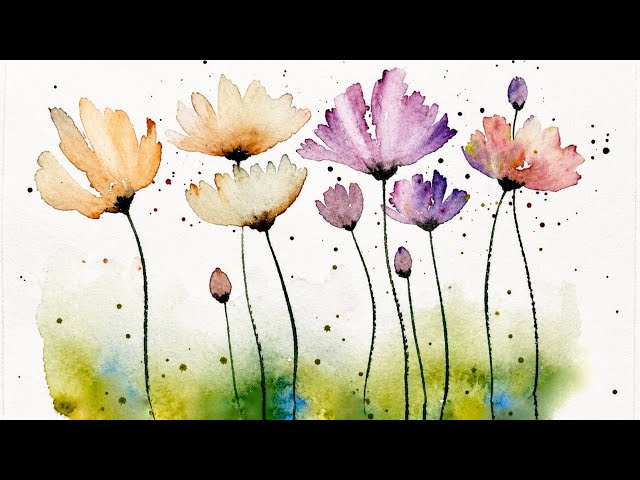 Fun & Simple Watercolor Flower Painting | Tutorial for Beginners