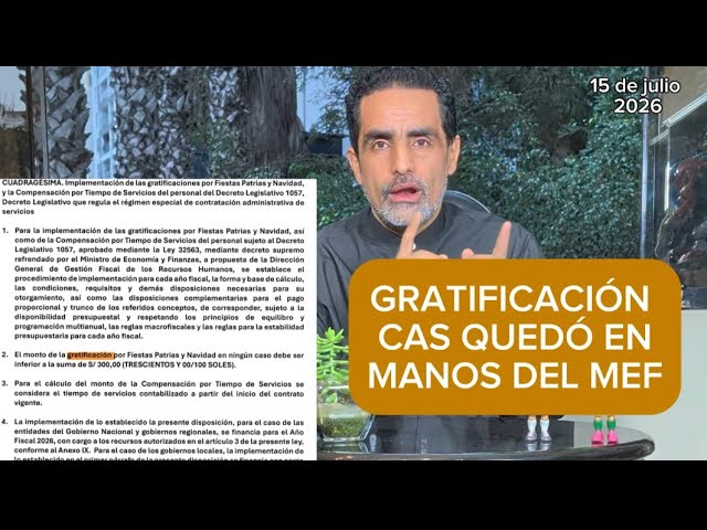 GRATI CAS EN MANOS DEL MEF, BALCÁZAR QUIERE PENSIÓN, KEIKO RECIBE CREDENCIALES 