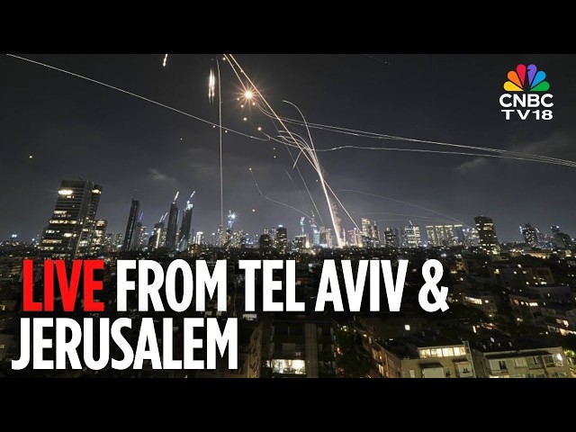 Israel LIVE: Tel Aviv and Jerusalem Skyline as Iran Launches Retaliatory Strikes | US Iran War |N18G