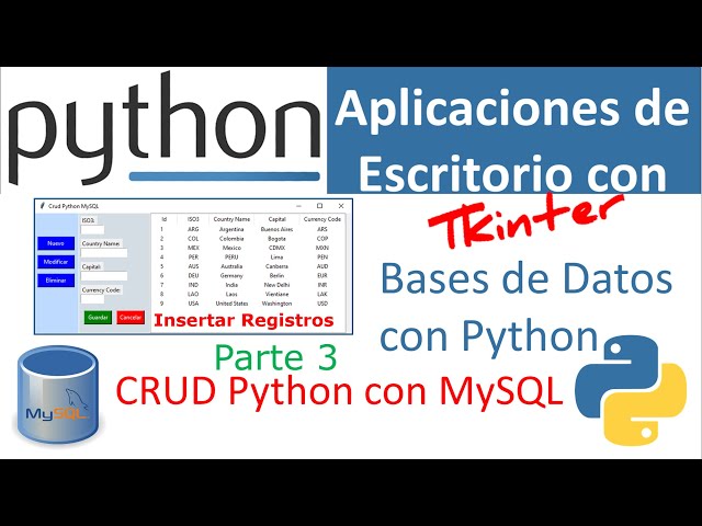 CRUD Python con Ventanas – Insertar Registros – Parte 3 – Bases de Datos con Python