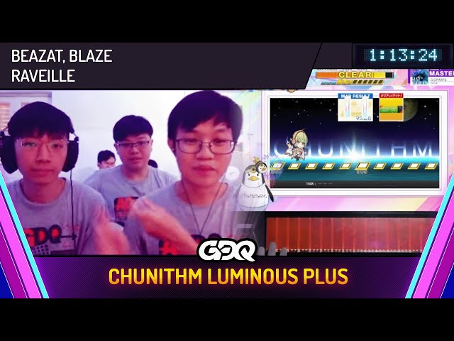 CHUNITHM LUMINOUS PLUS by Beazat, Blaze and Raveille in 1:13:24 - Awesome Games Done Quick 2025