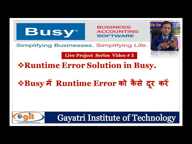 Day 3 Runtime Error Solution In Busy