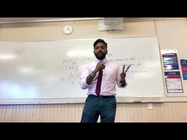 Rules for Solving - Solving Equations Algebraically