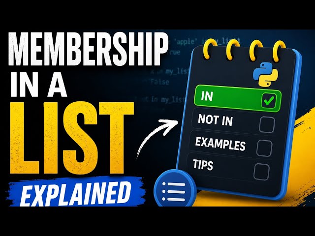 13. Membership in a List in Python #python 