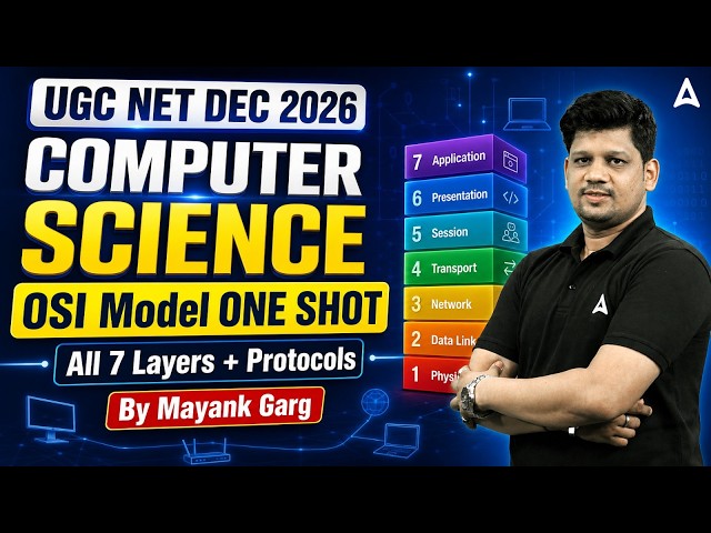 UGC NET Computer Science OSI Model One Shot | All 7 Layers + Protocols By Mayank Sir