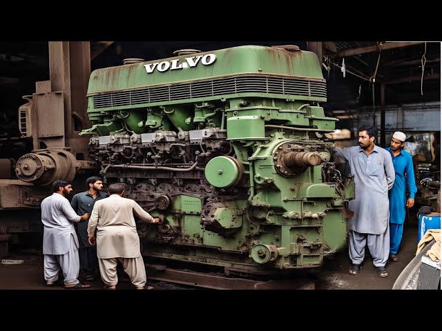 Volvo Firefighter Truck Engine Seized Due to Dirt and Broken Gears | Complete Restoration