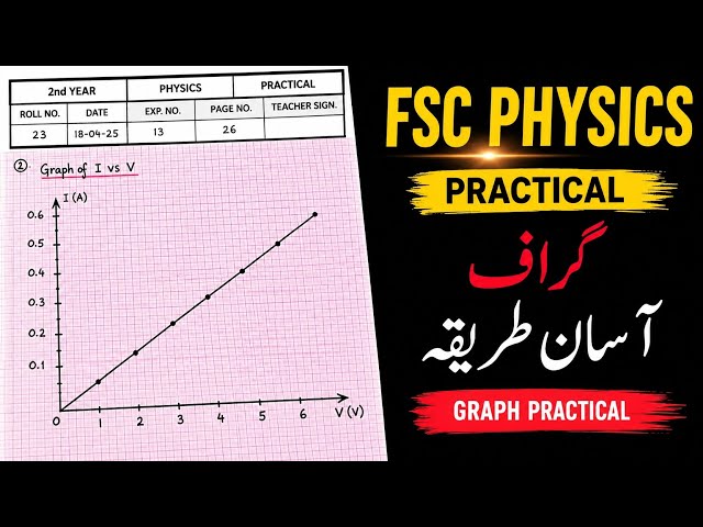 2nd Year Physics Graph Practical | How to Plot and Solve Graphs in Physics Practical Class 12