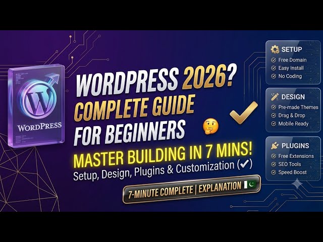 Wordpress 2026  Complete Begginer tutorial !