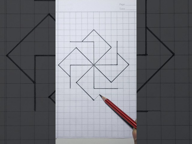 Easy Draw 3D Illusion on Graph #shorts #3dart #illusion #graph #viral #3d