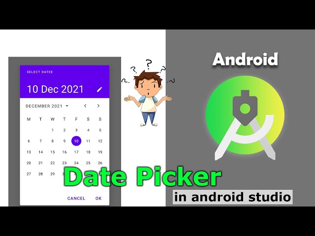 Date picker dialog in android studio | How to open calendar in android | Date picker dialog #26