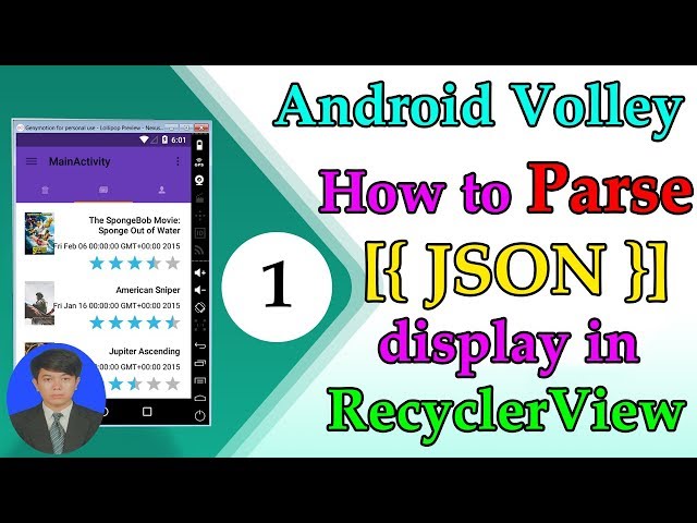 Android Volley JSON - #1 How to Parse JSON using Volley in Android Studio 2017
