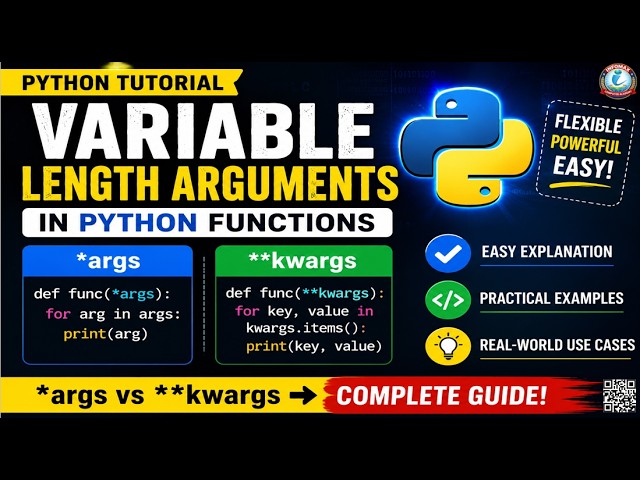 Variable Length Arguments in Python Functions (*args and kwargs) | Python Function