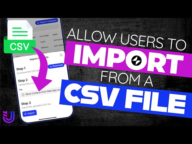 Glide: Allow Users to Upload and Import Data from CSV Files