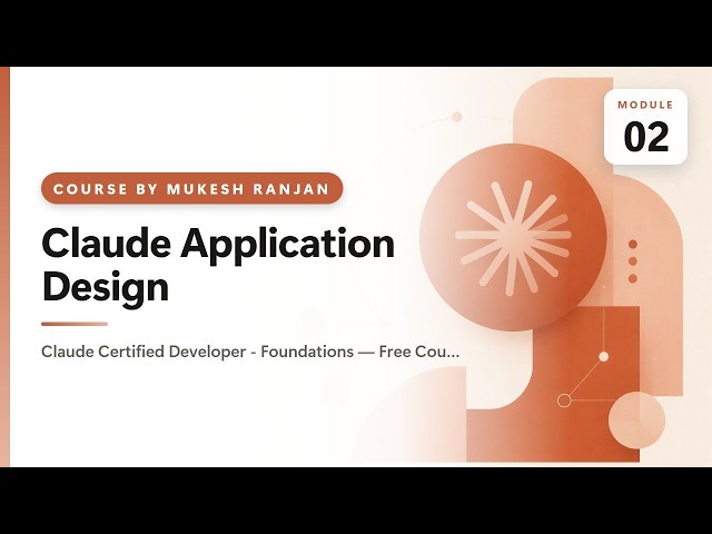 02. Claude Application Design — Claude Certified Developer - Foundations — Free Course