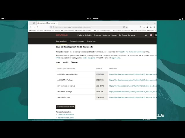 How to install Java JDK 25 on Linux