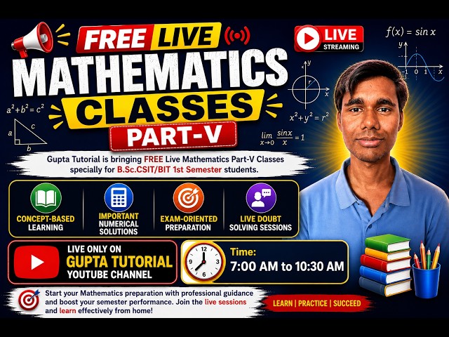 Mathematics One Shot Live Classes Part-V | B.Sc.CSIT | BIT | 1st Semester |