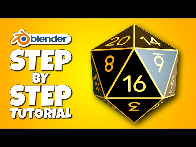 How to Make a D20 DICE in Blender (Step-by-Step Tutorial)