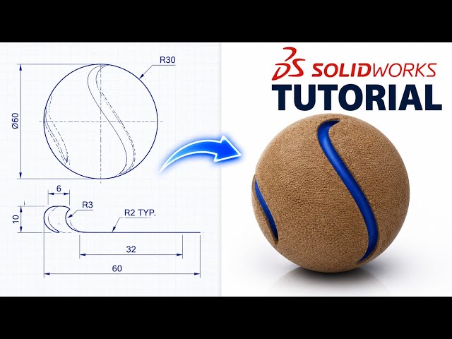 Modeling a 3D Textured Ball in SolidWorks | Step-by-Step Tutorial