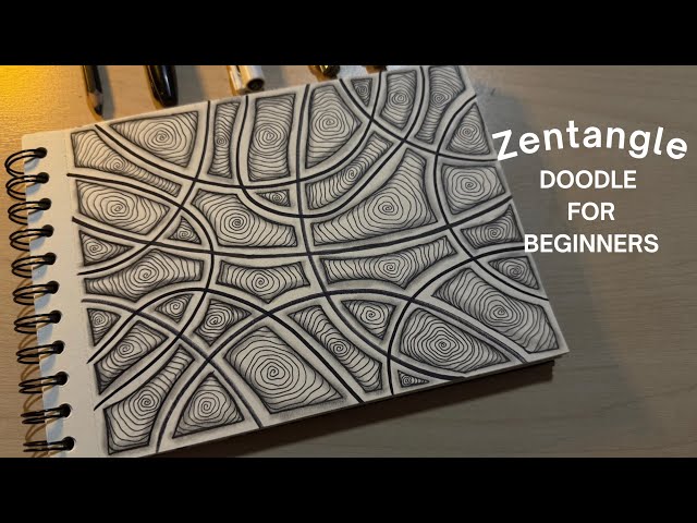 Zentangle inspired art to draw for beginners!