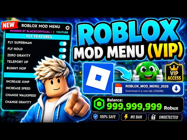 Roblox Mod Menu V2.706.750 Unlimited Robux | Roblox Mod Apk 2026 | Roblox MOD MENU Unlimited Robux