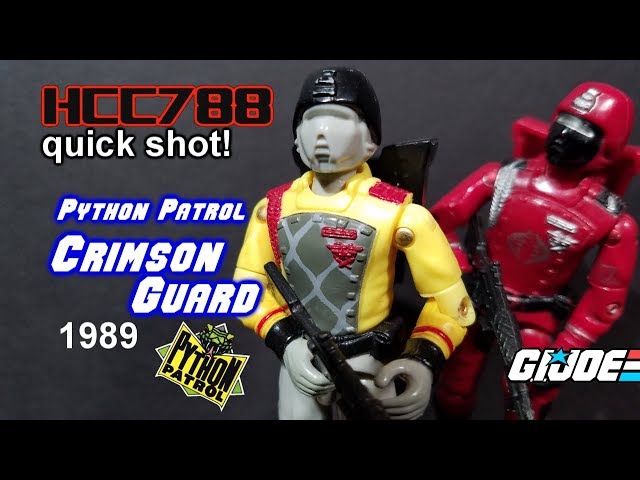 HCC788 quik shot! 1989 Python Patrol CRIMSON GUARD v2 - Vintage G.I. joe toy review!