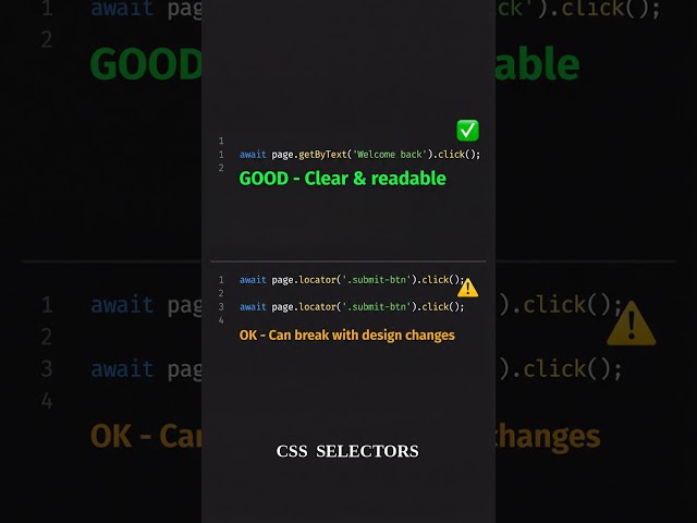 Playwright Selectors Explained in 60 Seconds 🚀 | Master Locators Fast